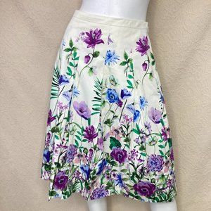 Talbots RSVP Pleated Floral Garden Full Skirt 10